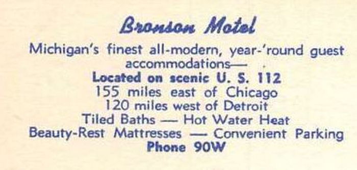 Bronson Motel - Vintage Postcard (newer photo)